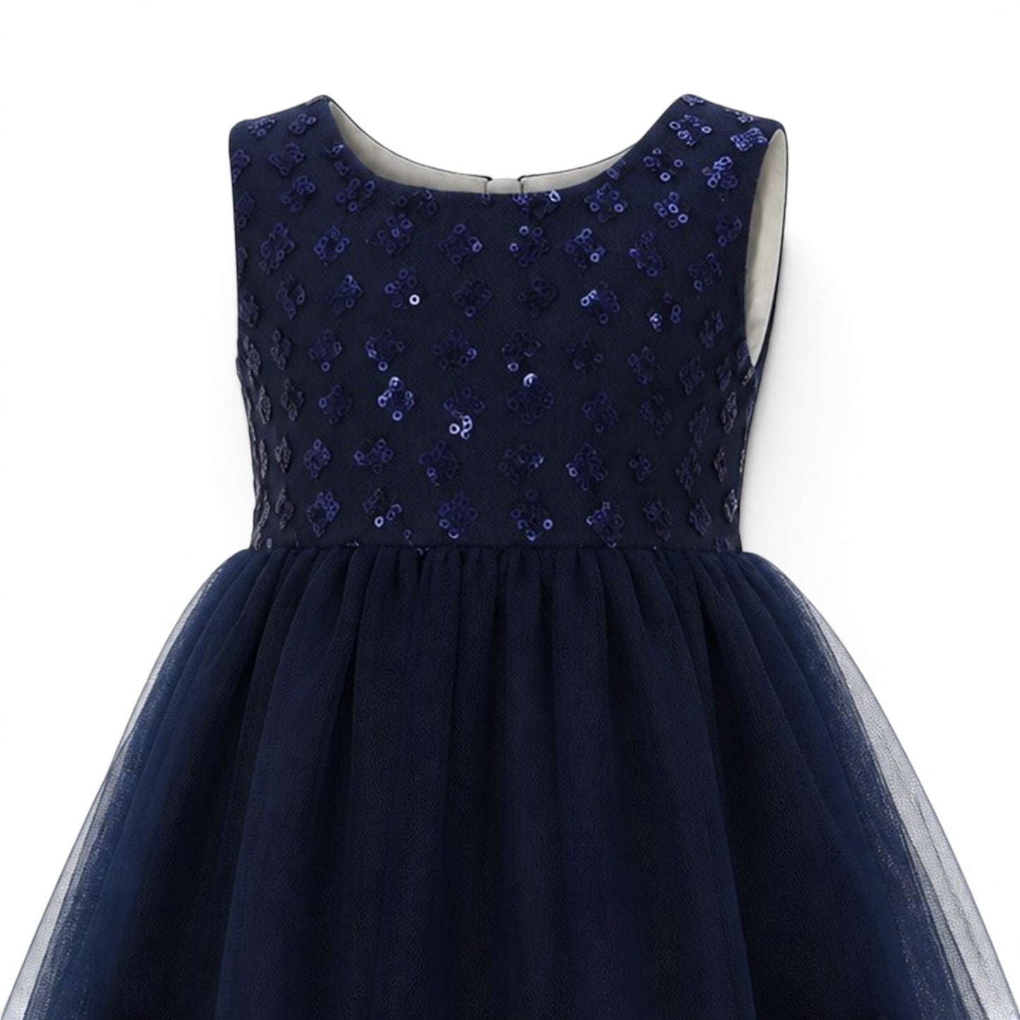 NAVY BLUE BABY GIRL FANCY FROCK GIFT SET