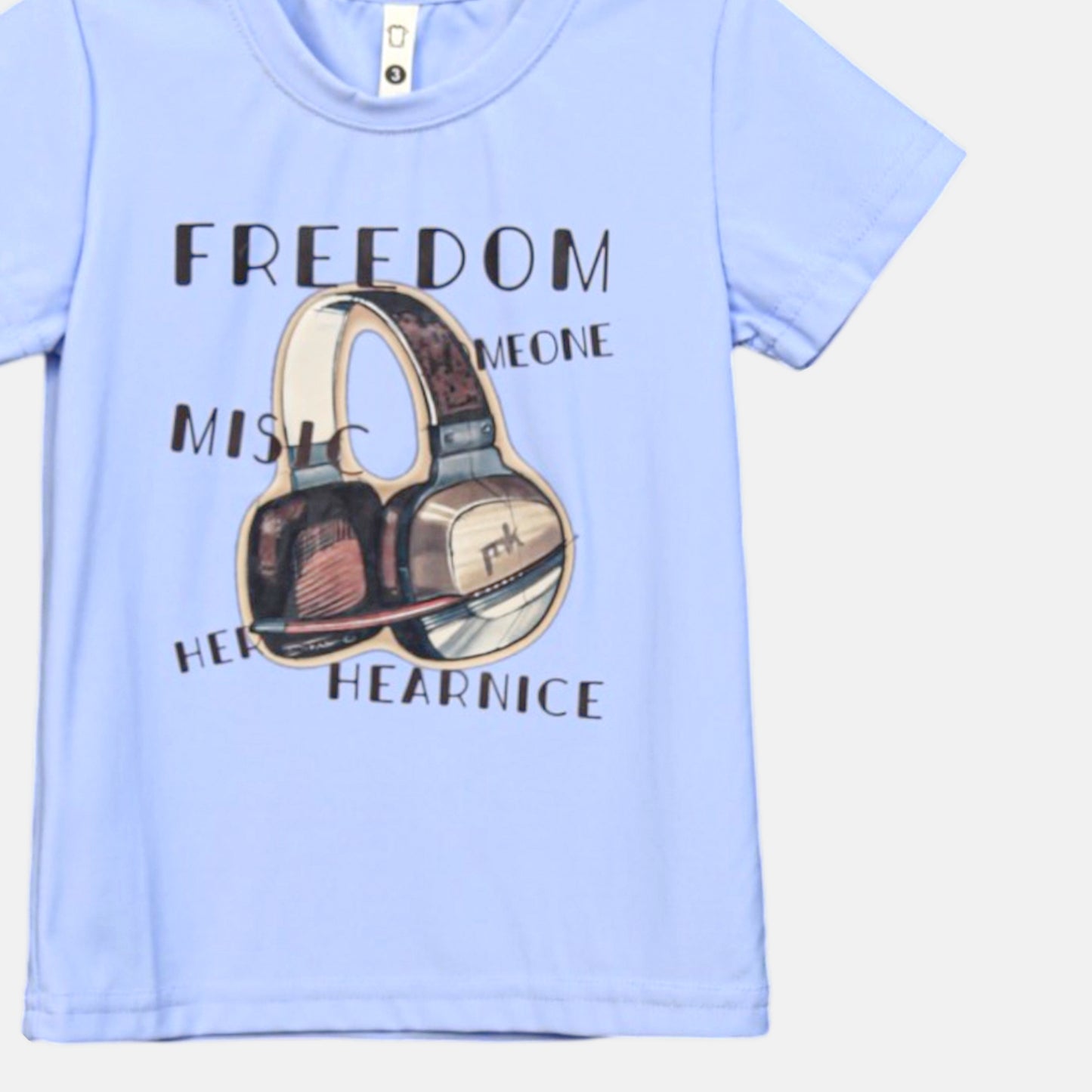 Cool Blue Crew Neck Tee