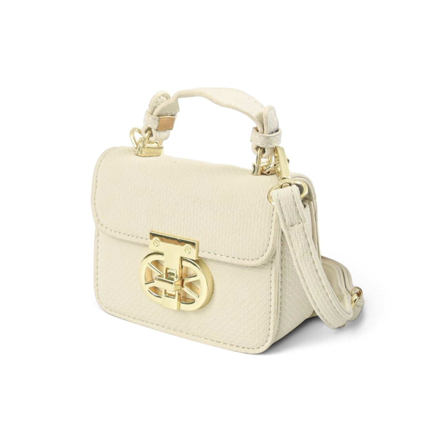 Chic White Top-Handle Mini Bag