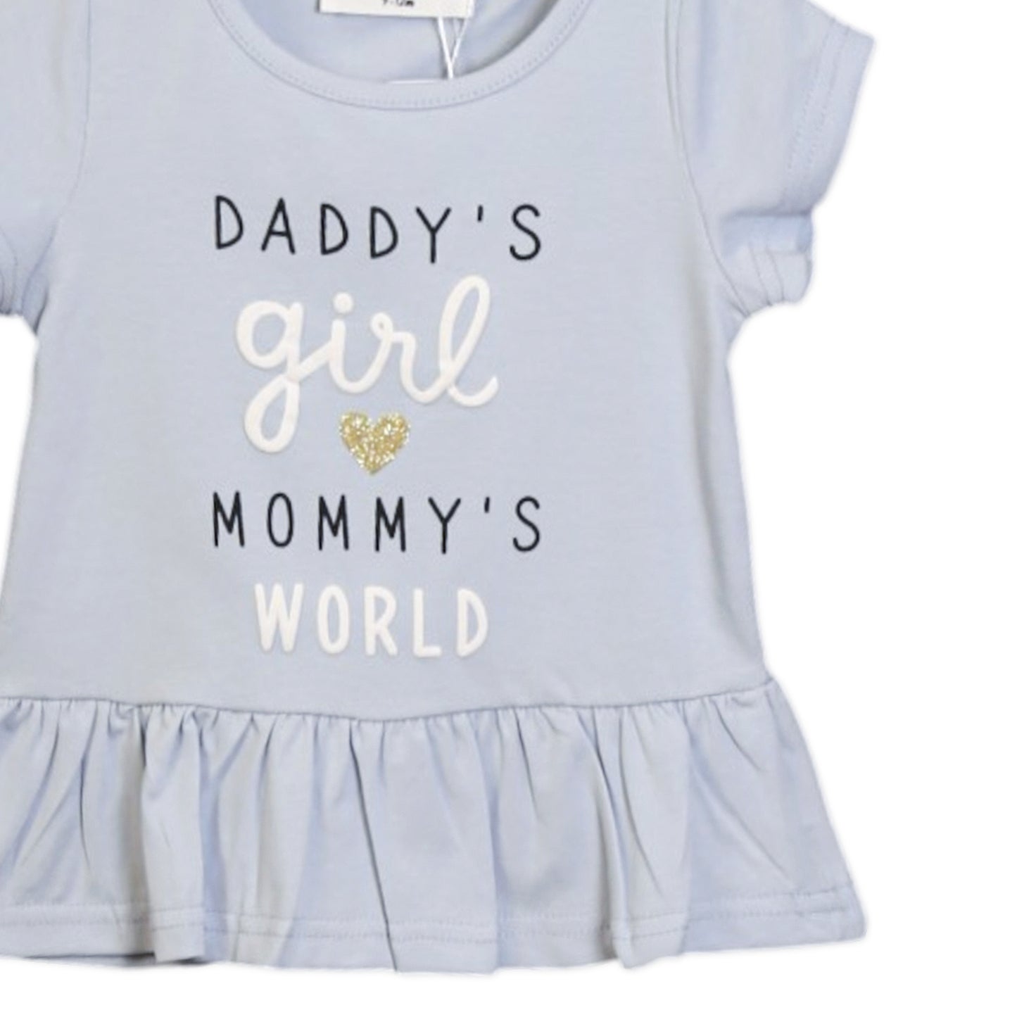 MOMMY’S WORLD BLUE PEPLUM T-SHIRT
