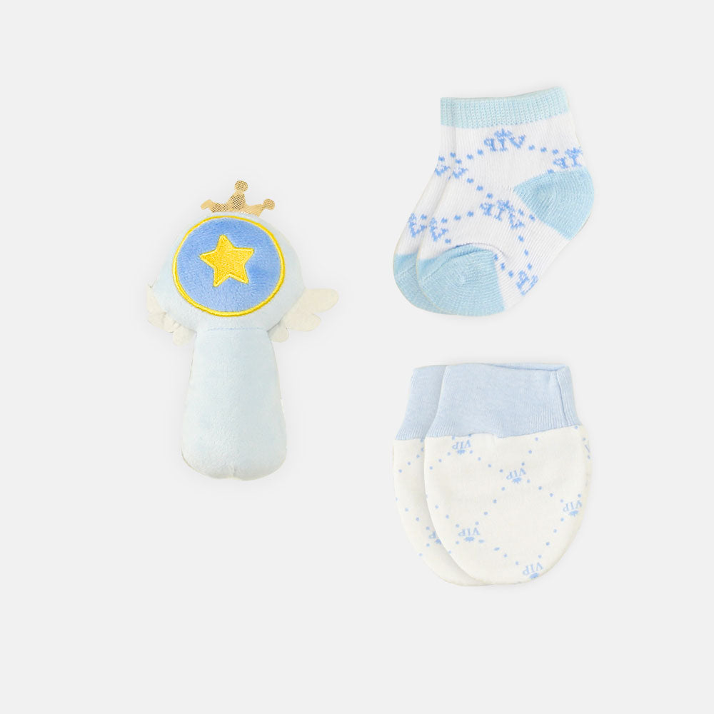 BABY BOYS GIFT SET GREY ELEPHANT