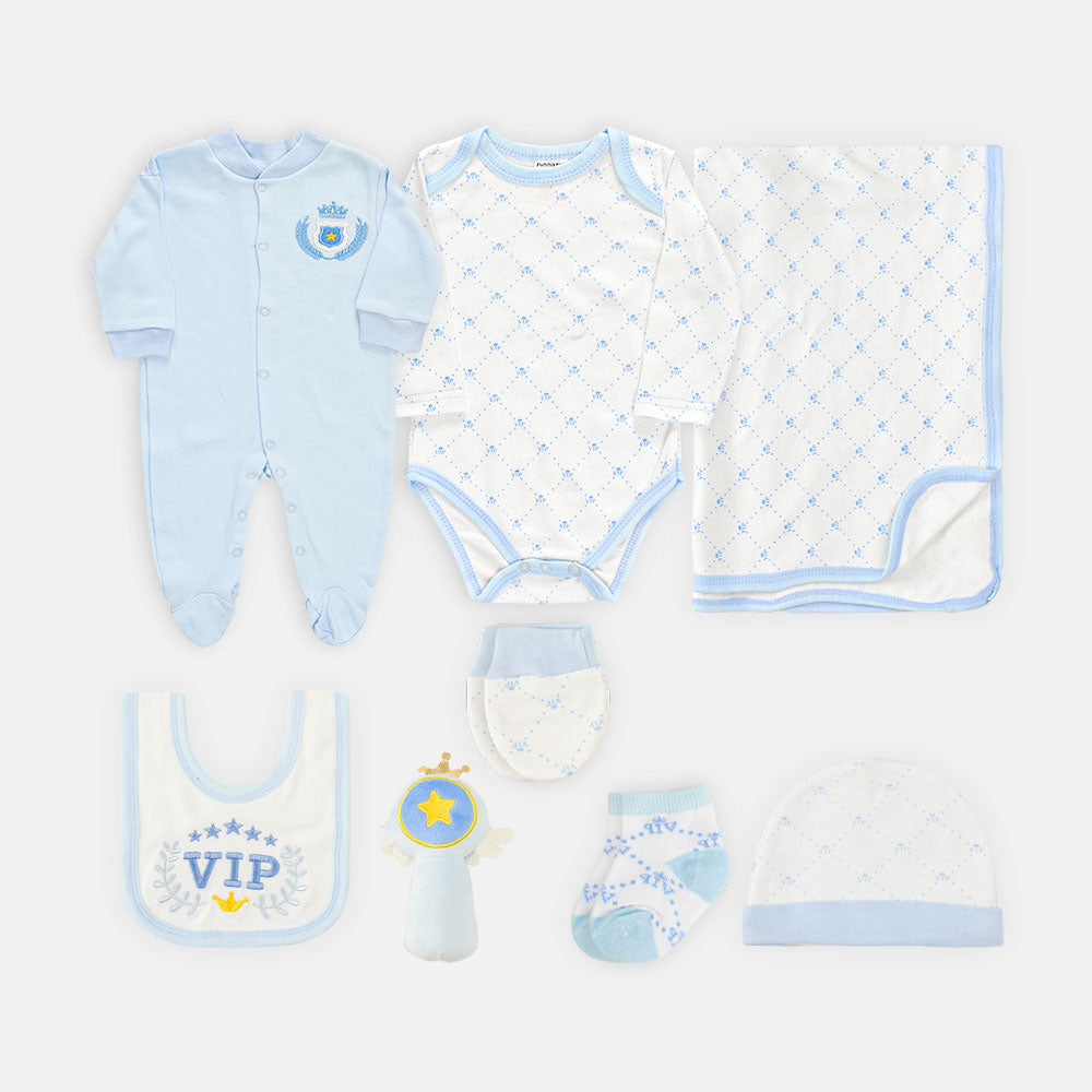 BABY BOYS GIFT SET GREY ELEPHANT