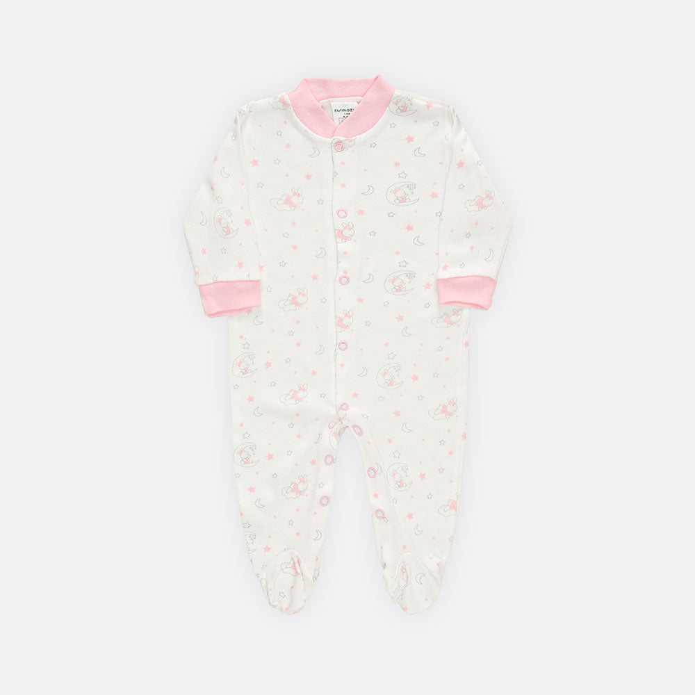 BABY GIRLS GIFT SET PINK AND WHITE PLAYING BUNNY