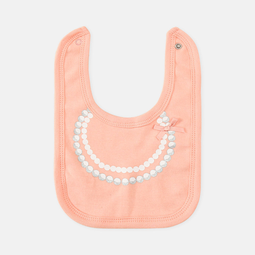 BABY GIRLS GIFT SET PEACH AND WHITE BABY ELEPHANT