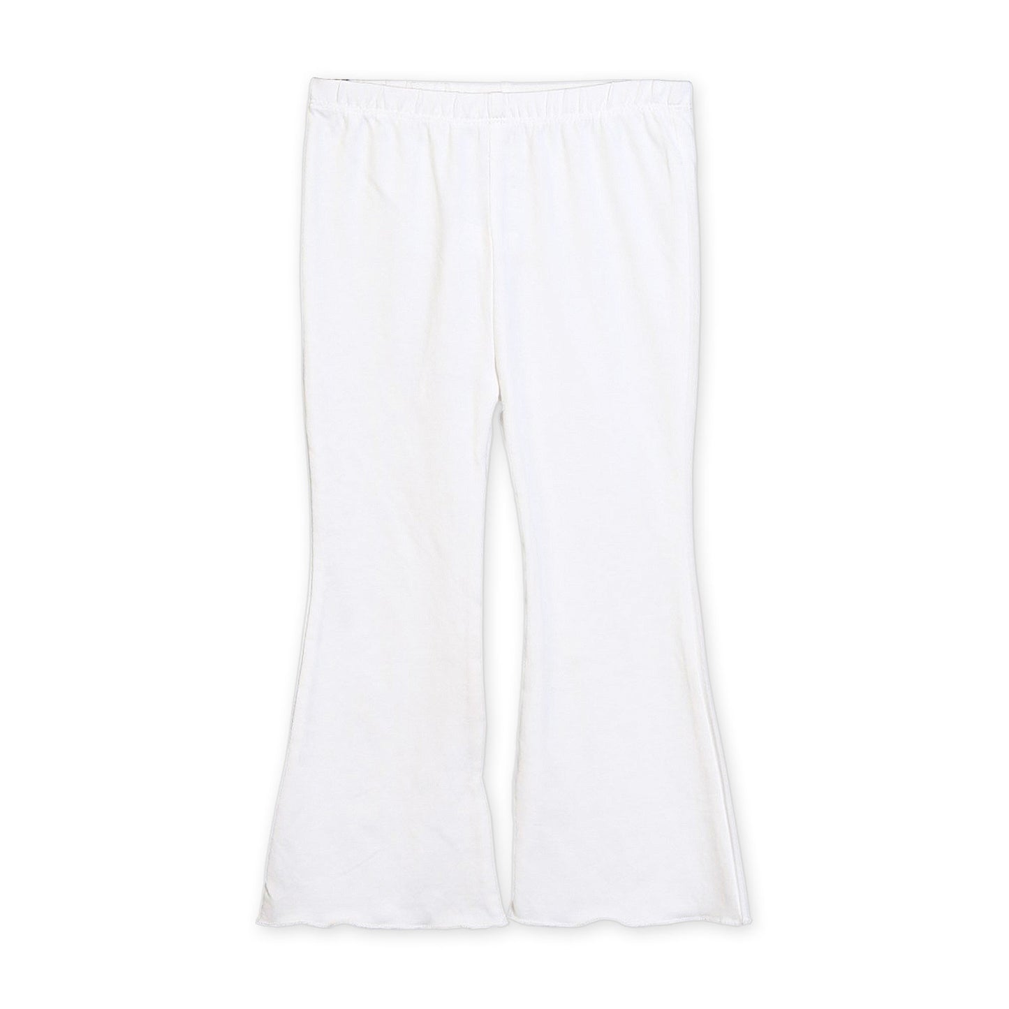 GIRLS' PLAIN WHITE FLARE TIGHTS