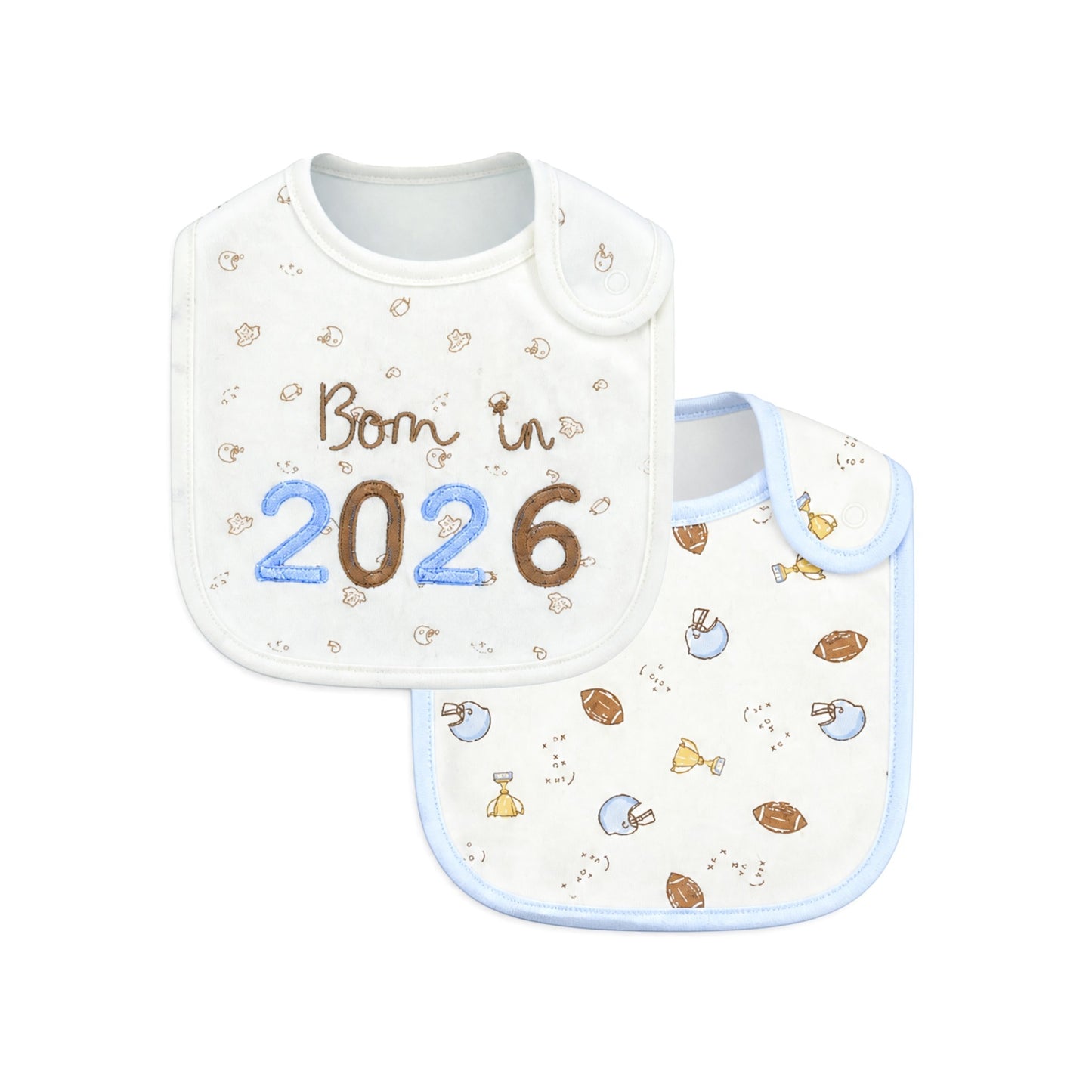 RAINBOW & STAR BIBS PK-2