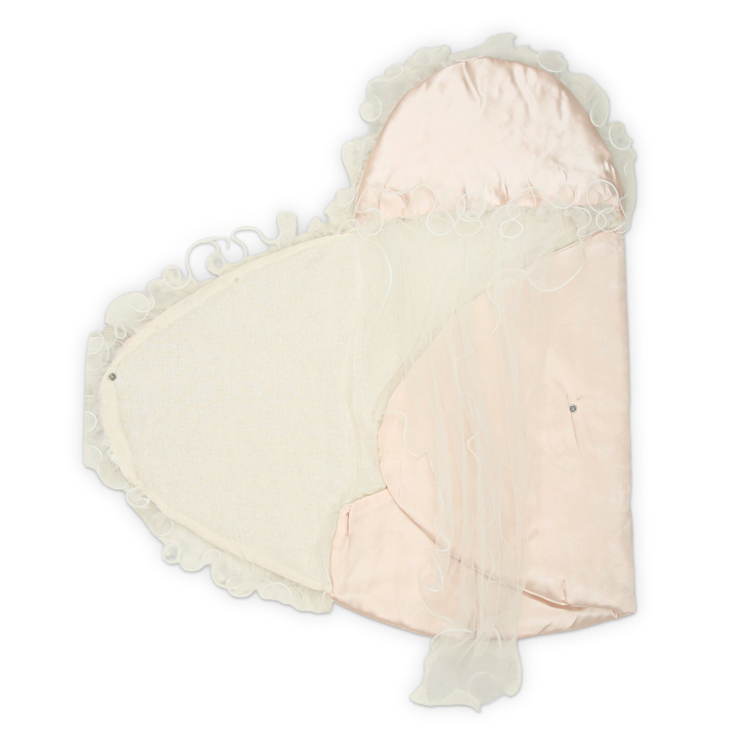 BLUSH PINK VINTAGE LACE HOODED CARRY NEST
