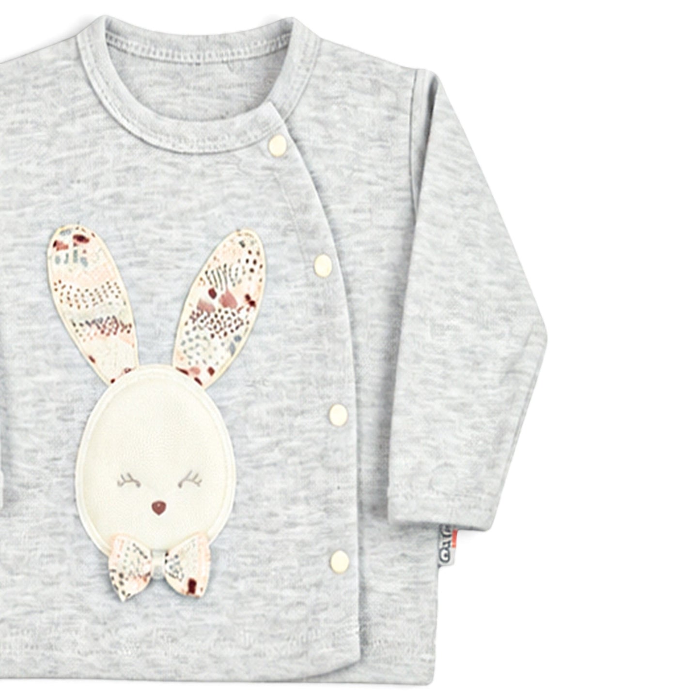 GREY SCENIC PRINT BUNNY BABY GIRL GIFT SET