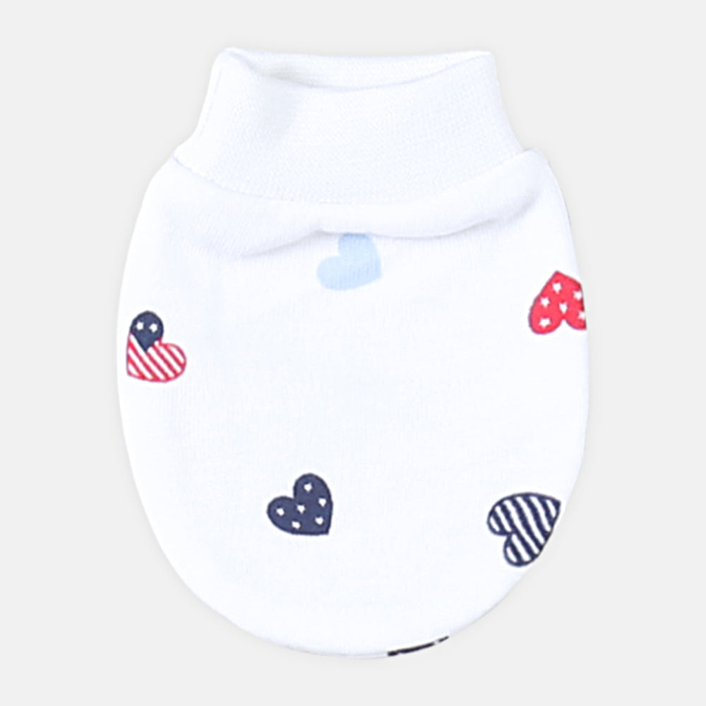 MITTENS & BOOTIES RED AND BLUE HEART
