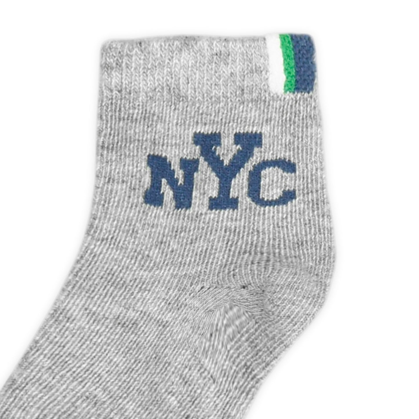 NYC GREY ANKLE BOY SOCKS PK-2
