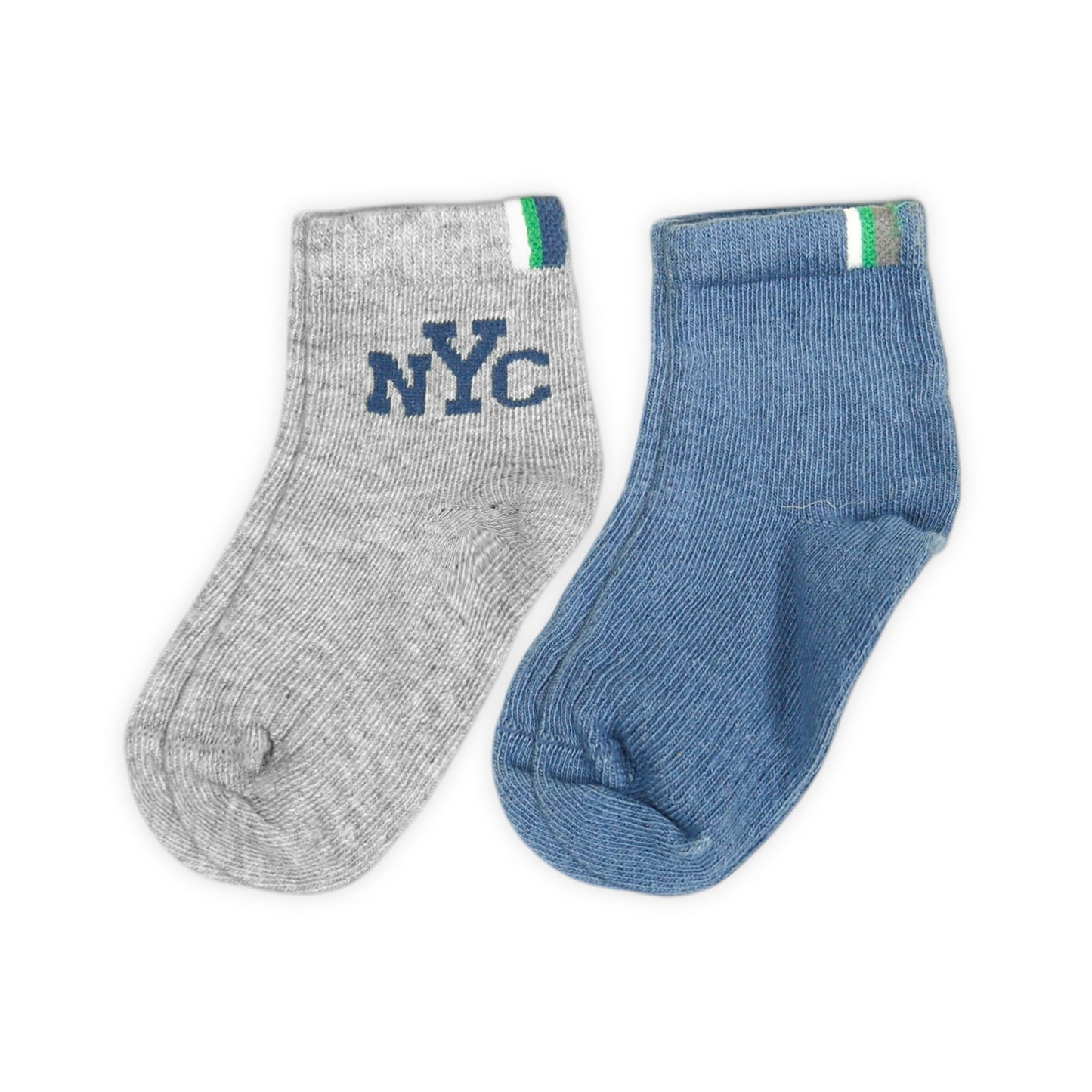 NYC GREY ANKLE BOY SOCKS PK-2