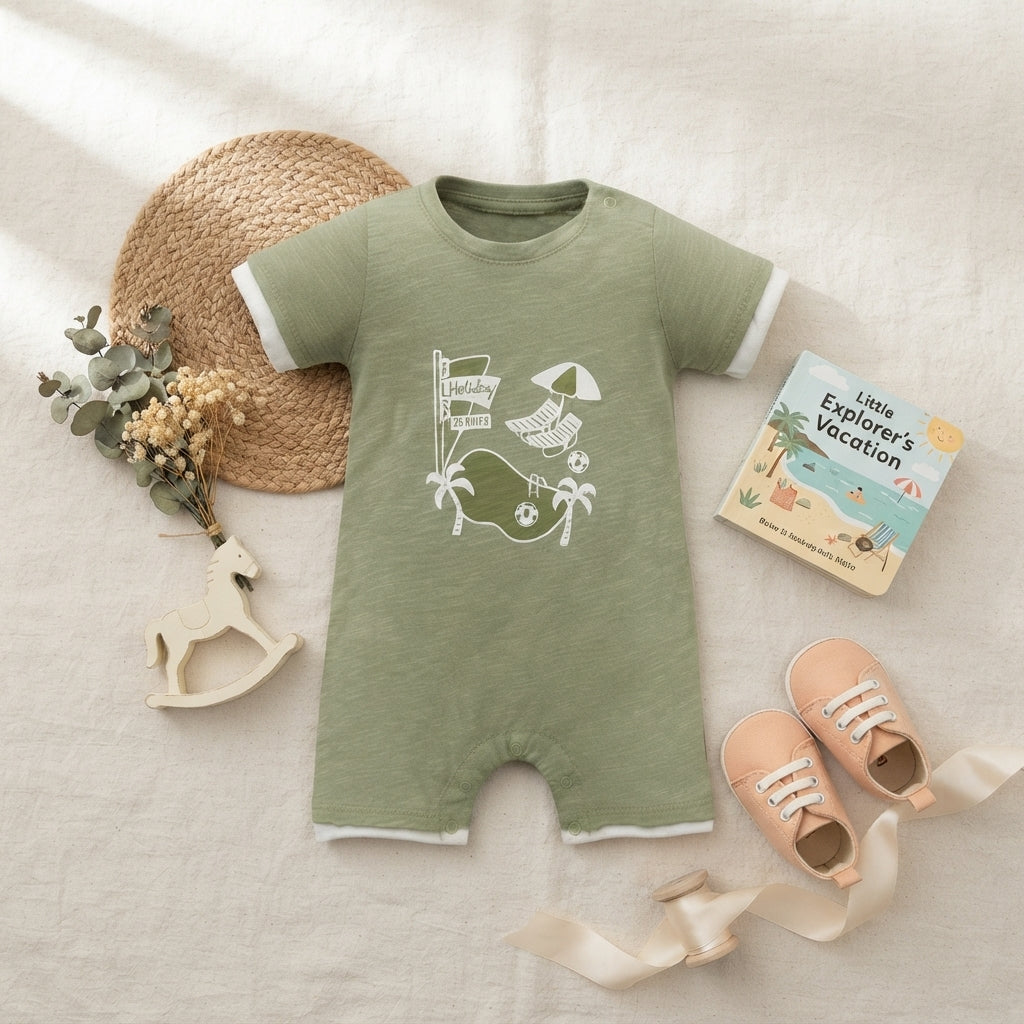 SAGE GREEN "SUMMER HOLIDAY" ROMPER