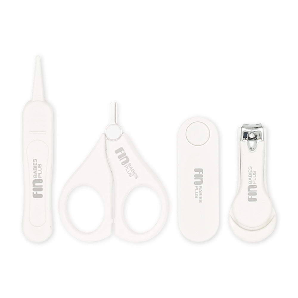 NAIL CLIPPER SET WHITE PK 4