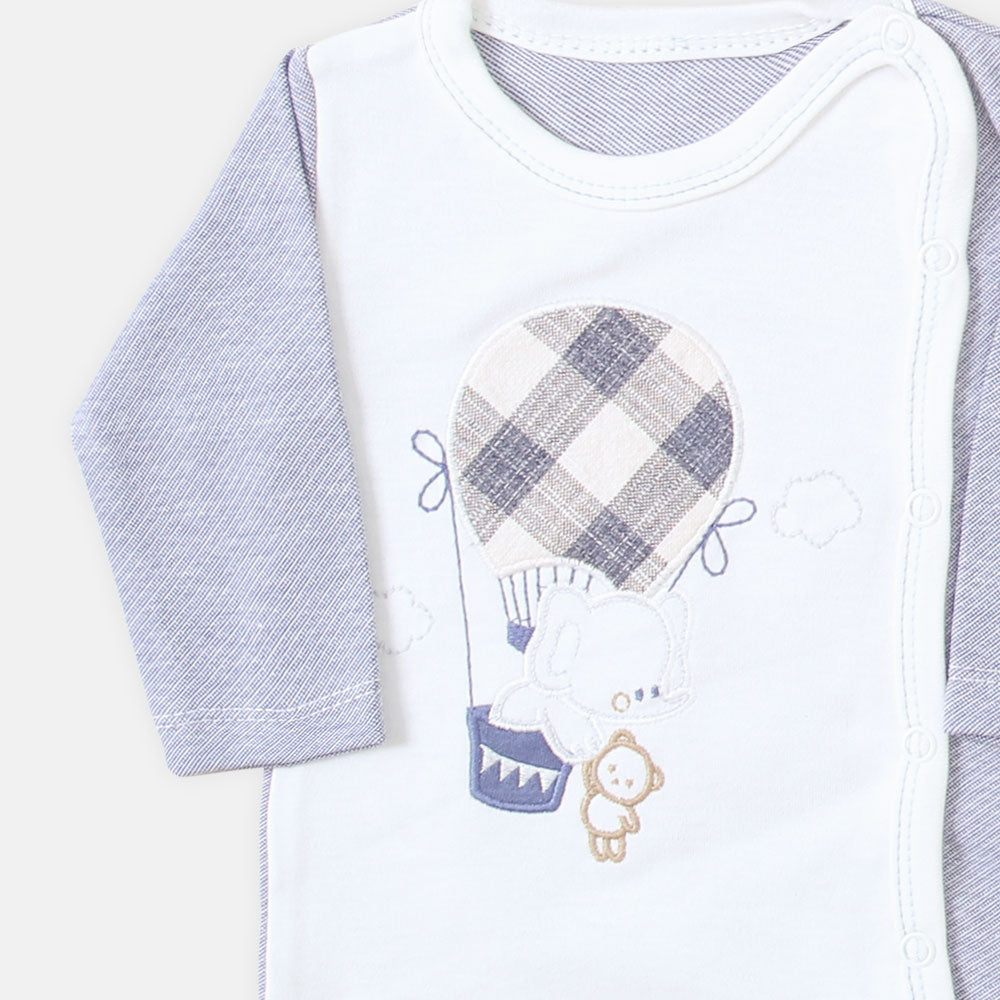 NEWBORN SUIT BOYS ELEPHANT IN HOT AIR BALLOON