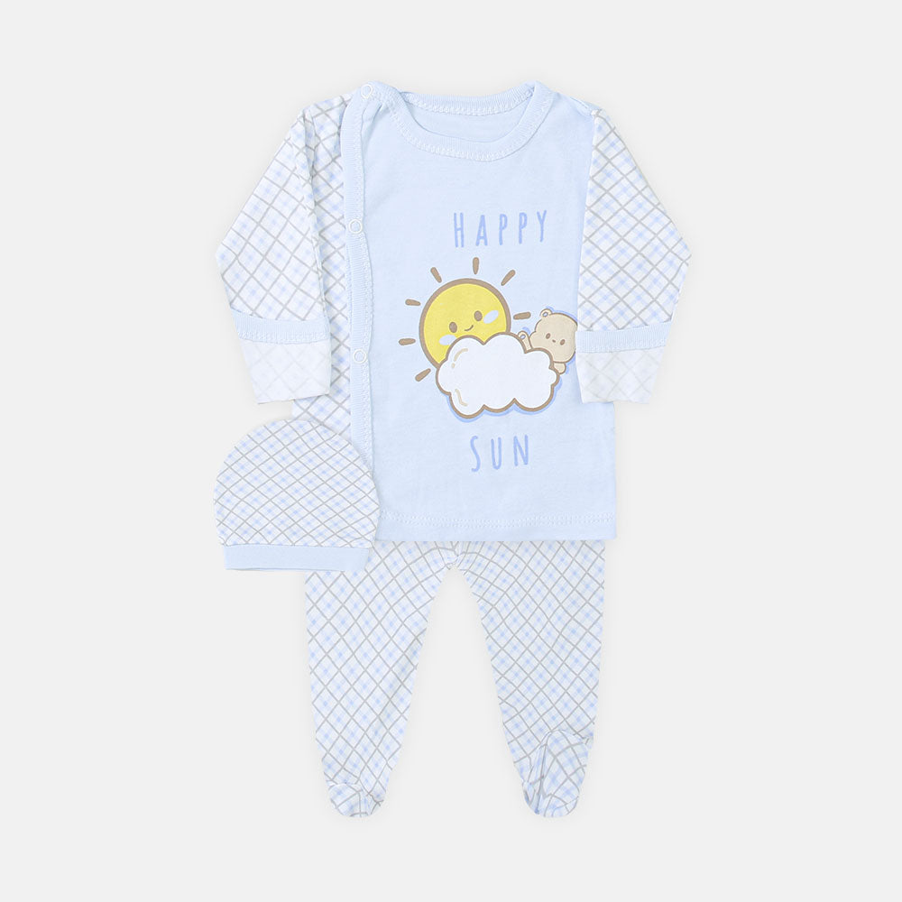 NEWBORN SUIT BOYS HAPPY SUN WITH CAP