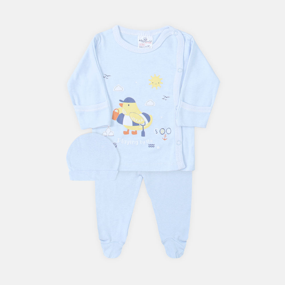 NEWBORN SUIT BOYS PLAYING BY THE SEA