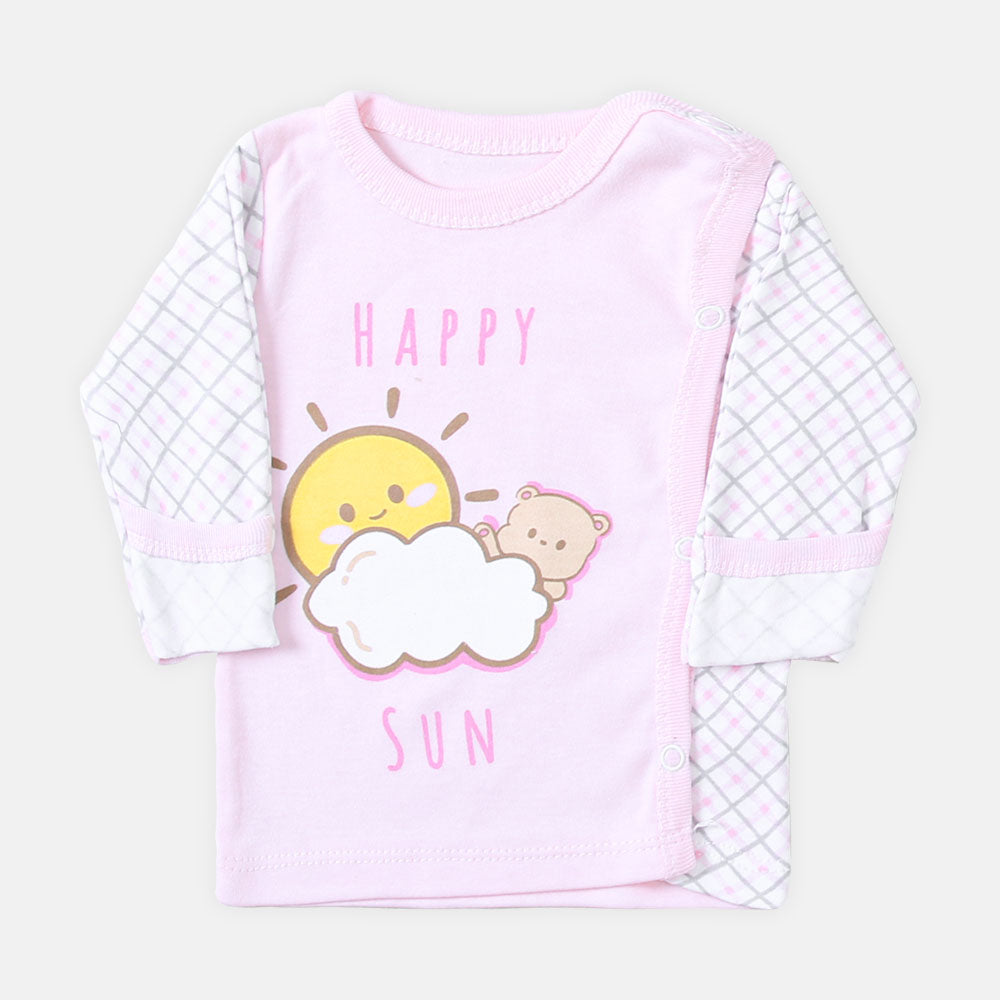 NEWBORN SUIT GIRLS HAPPY SUN WITH CAP