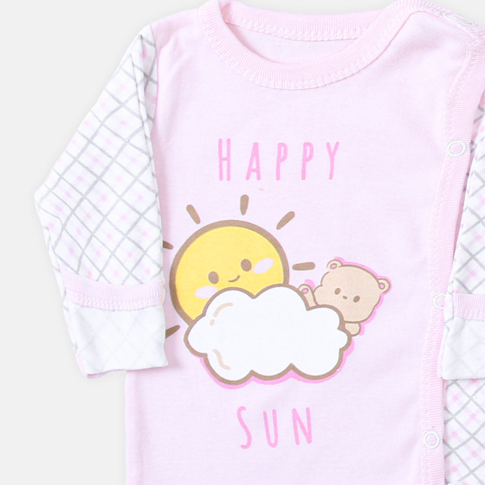 NEWBORN SUIT GIRLS HAPPY SUN WITH CAP