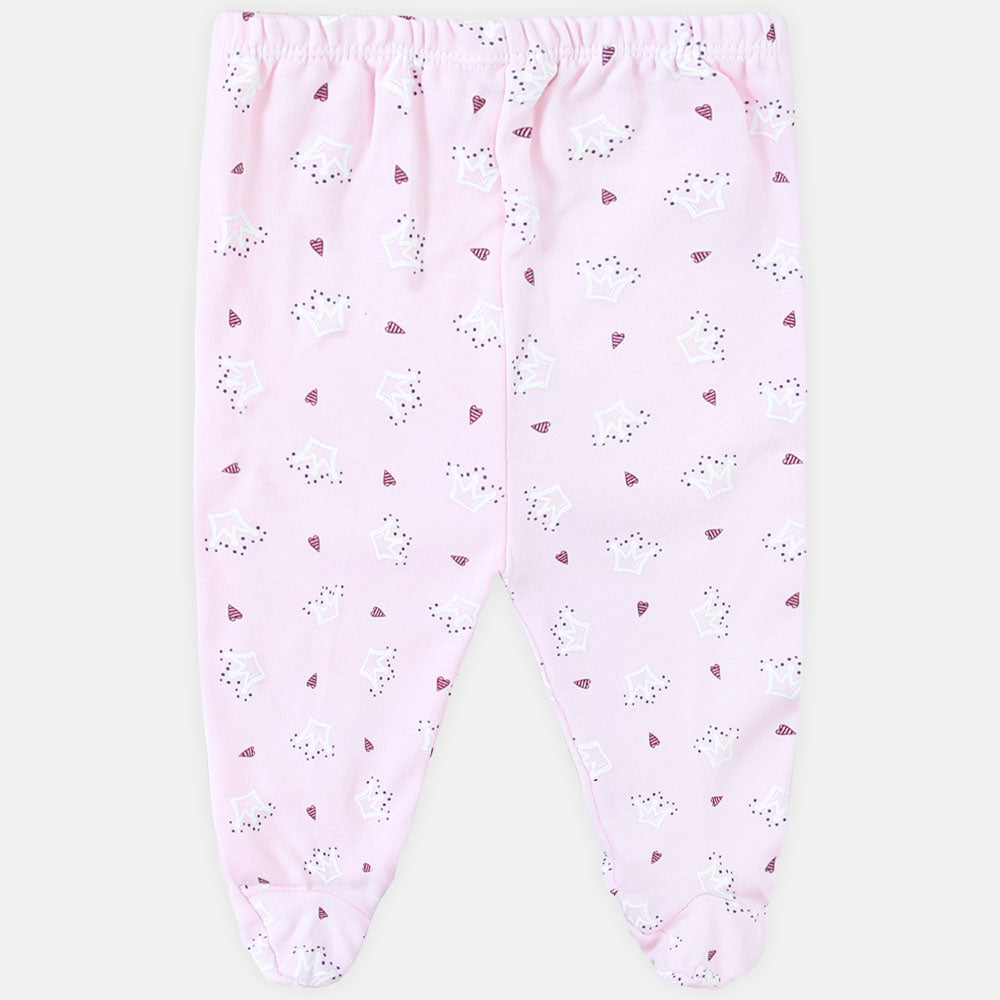 NEWBORN SUIT GIRLS PINK & WHITE CROWN THEME