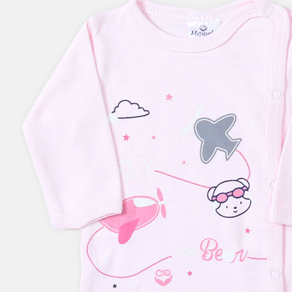 NEWBORN SUIT GIRLS FLY WITH BEAR