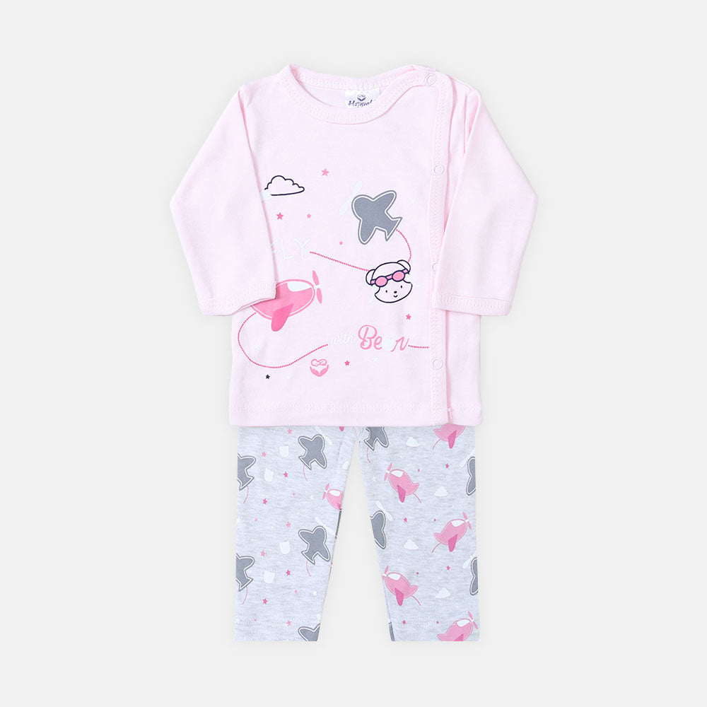 NEWBORN SUIT GIRLS FLY WITH BEAR