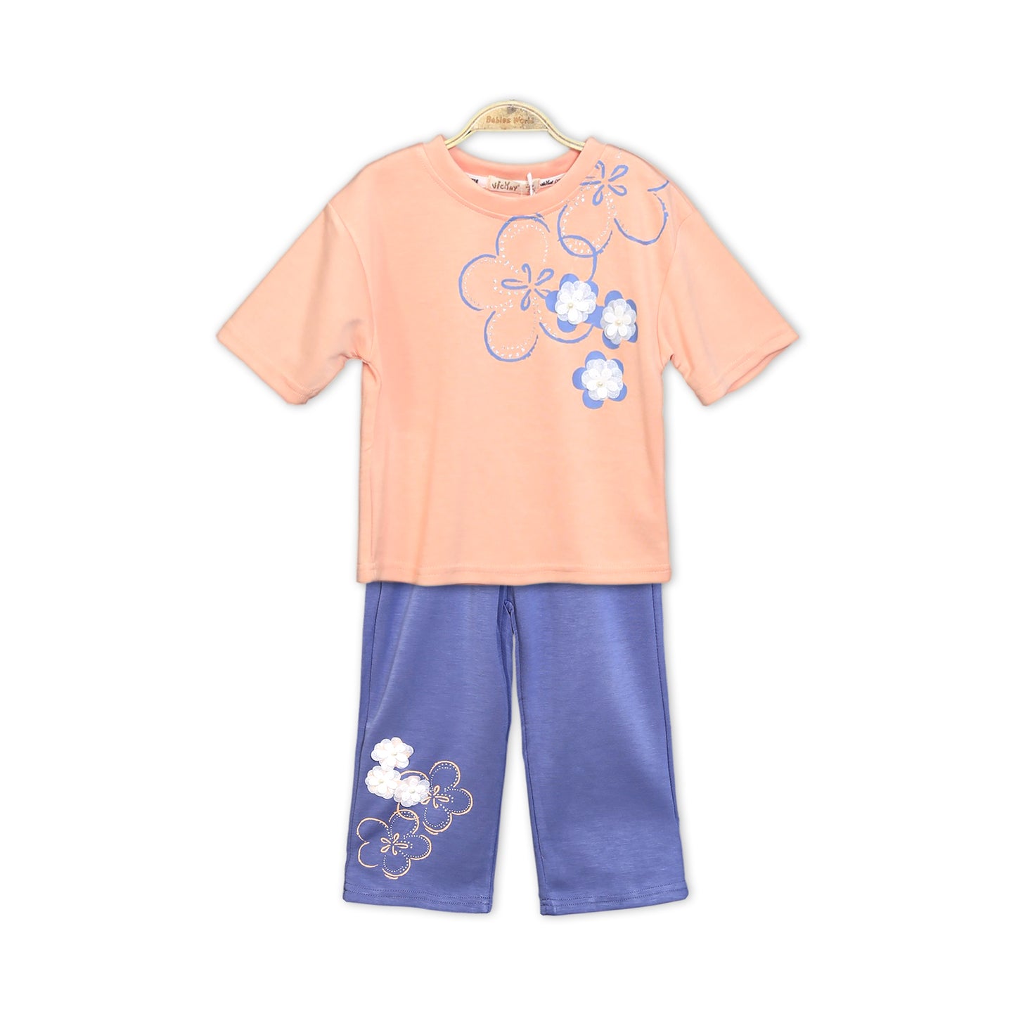 PEACH & BLUE BUTTERFLY SUIT