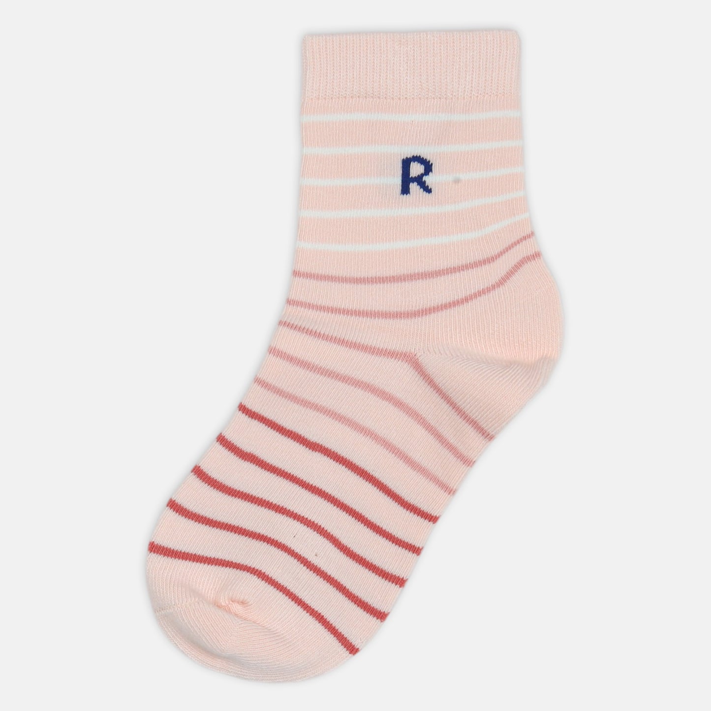 GIRL SOCKS PREPPY PINK STRIPE
