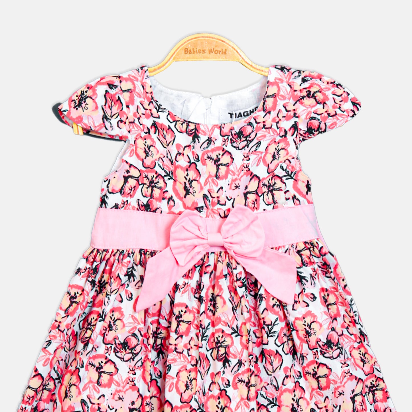PINK SPRING FLORAL FROCK