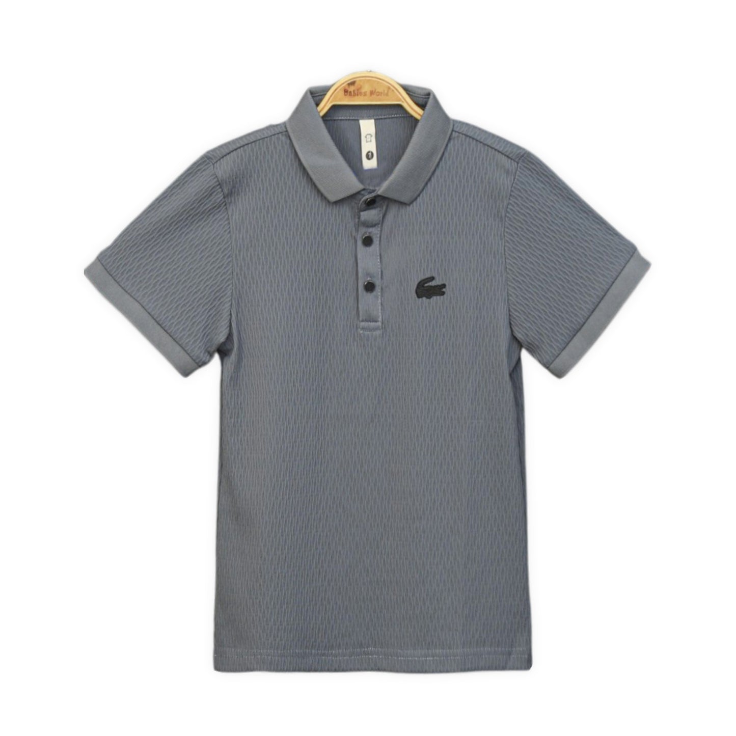GREY TEXTURED POLO