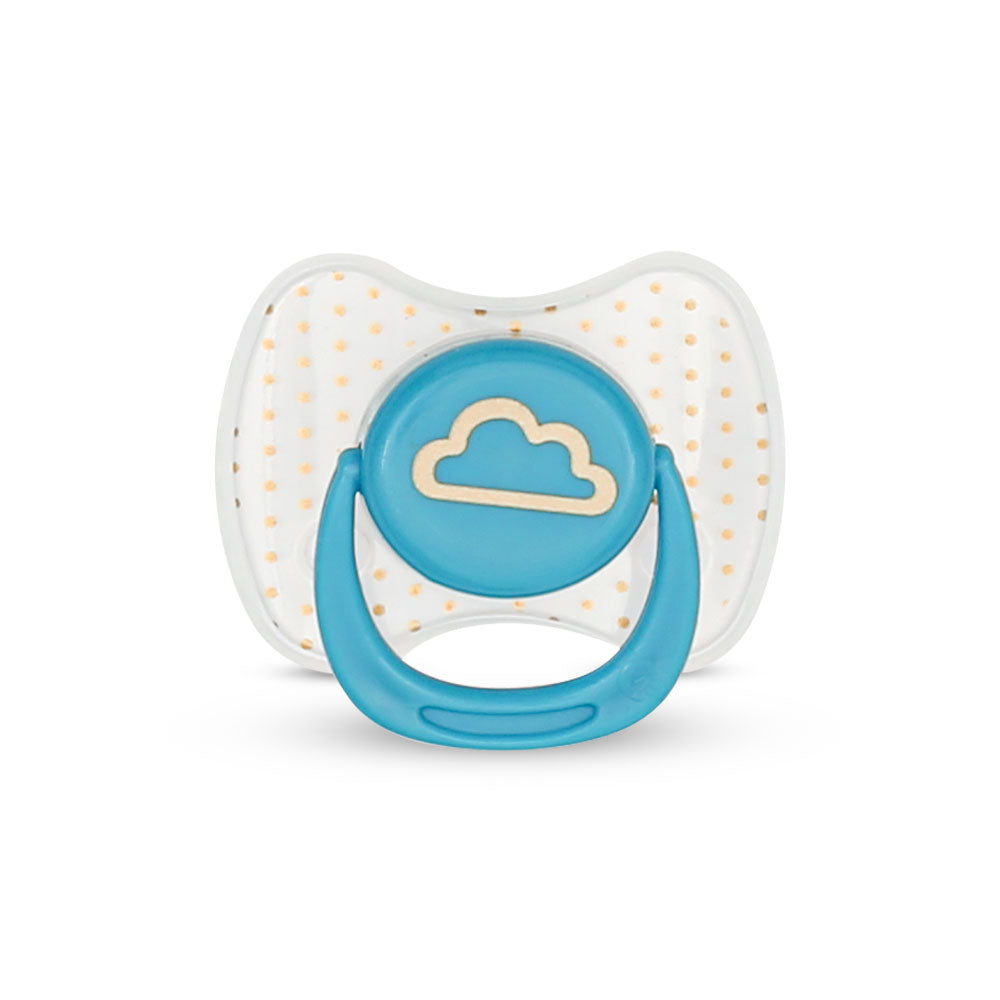 PACIFIER W/HOLDER BLUE SKY