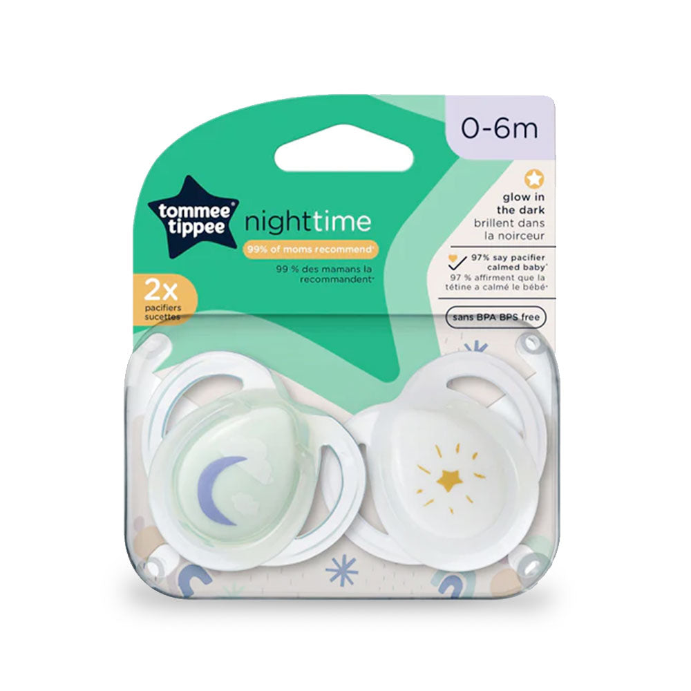 NIGHT TIME PACIFIER PK-2 0-6M