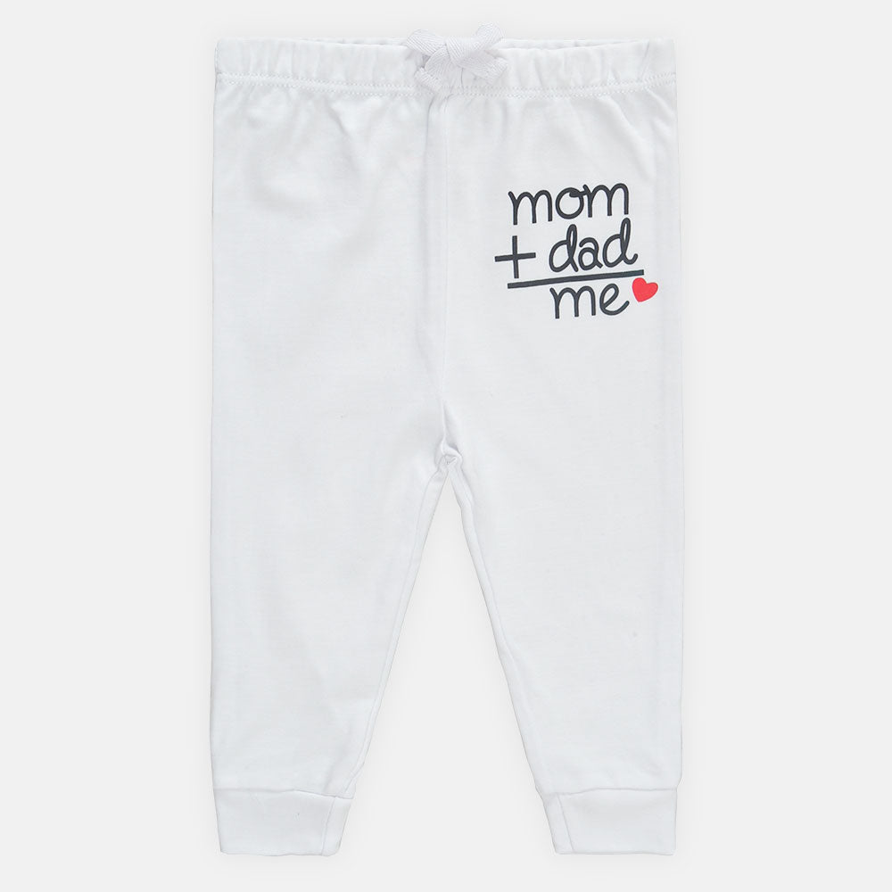 PAJAMA UNI SEX WHITE "I LOVE MOM"