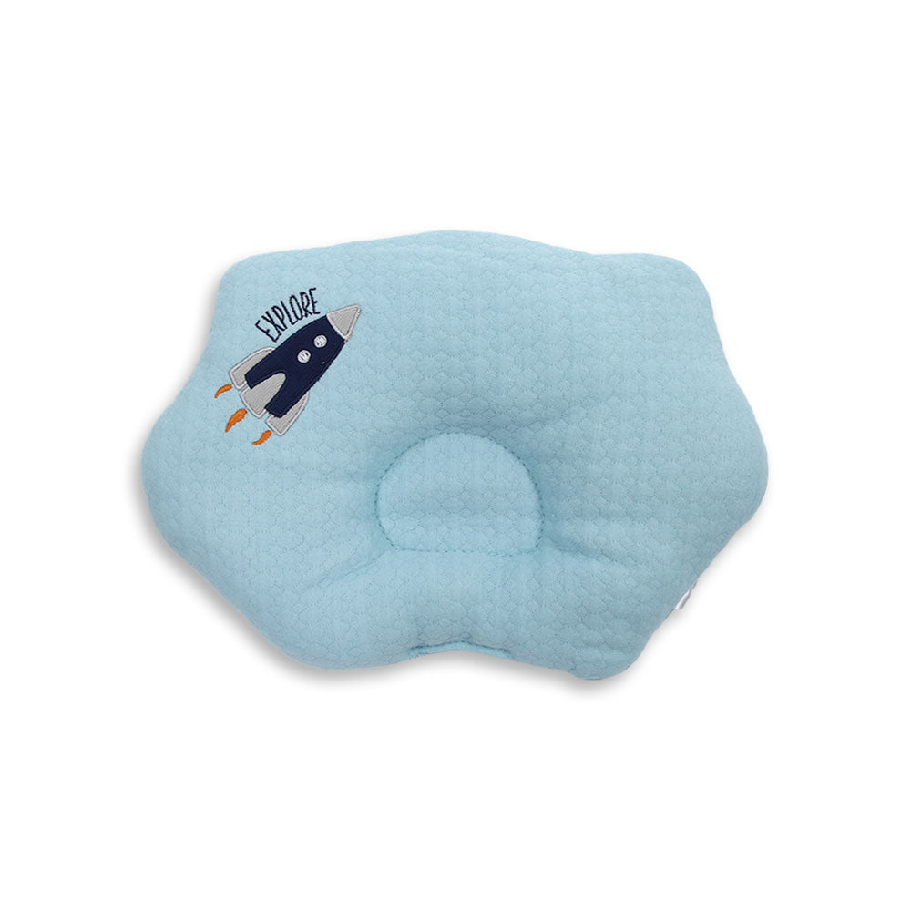BABY PILLOW SEA GREEN EXPLORING ROCKET