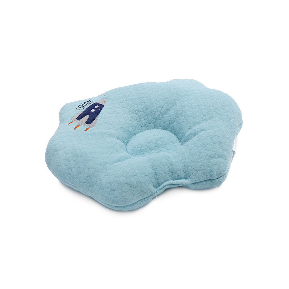 BABY PILLOW SEA GREEN EXPLORING ROCKET