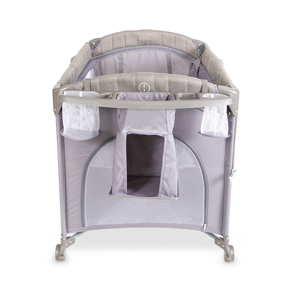 TINNIES DROP SIDE PLAY PEN GREY