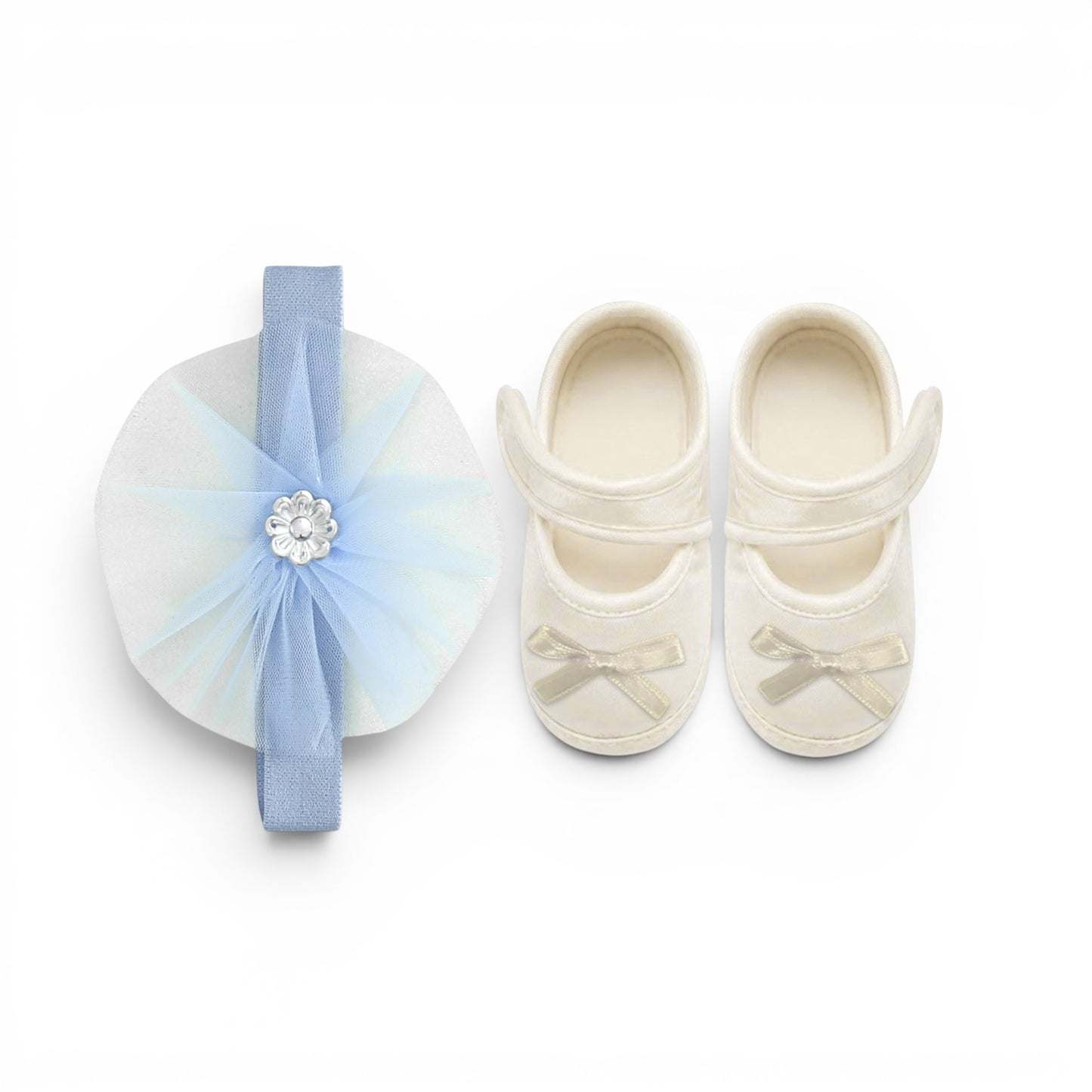 BLUE BABY GIRL FANCY FROCK GIFT SET