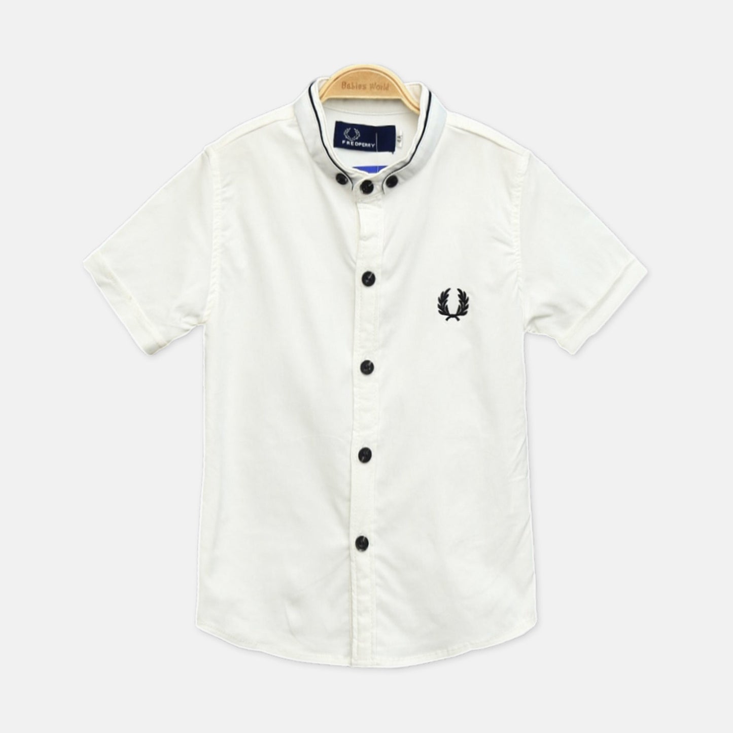 White Stretch Contrast Polo
