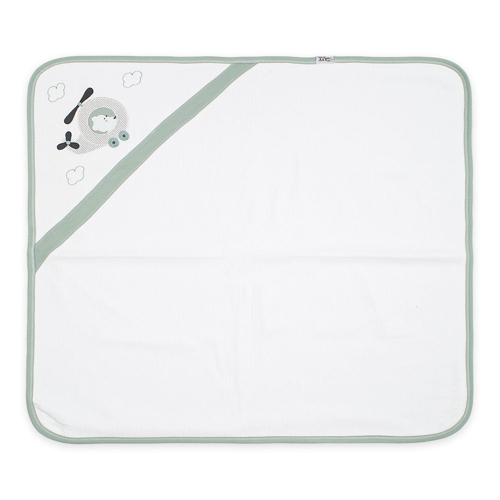 SLEEPING SET GREEN TEDDY & HELICOPTER