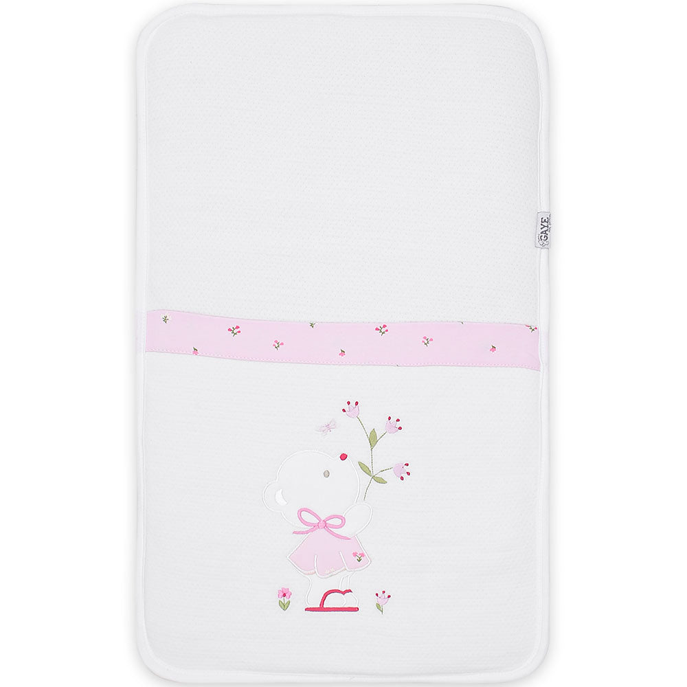 SLEEPING SET PINK TEDDY & FLOWERS