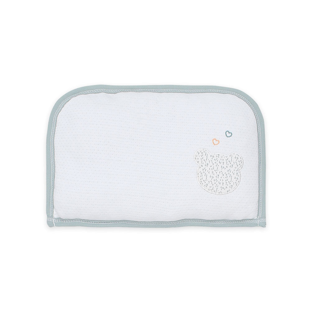 SLEEPING SET GREEN TEDDY & HEARTS