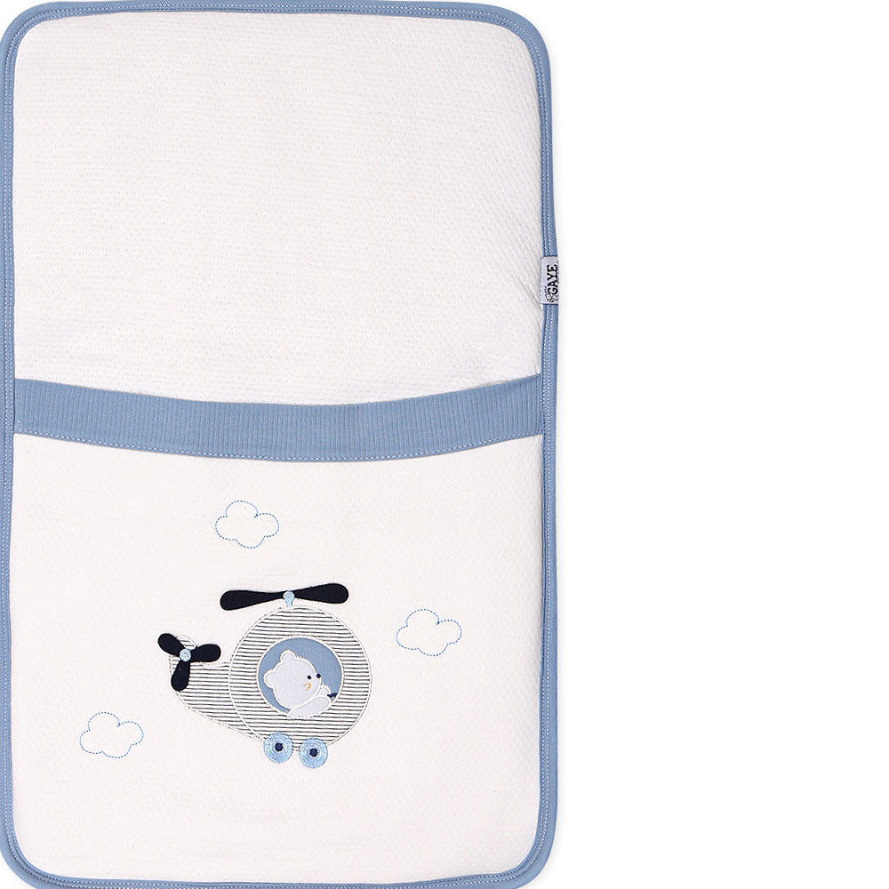 SLEEPING SET BLUE TEDDY & HELICOPTER