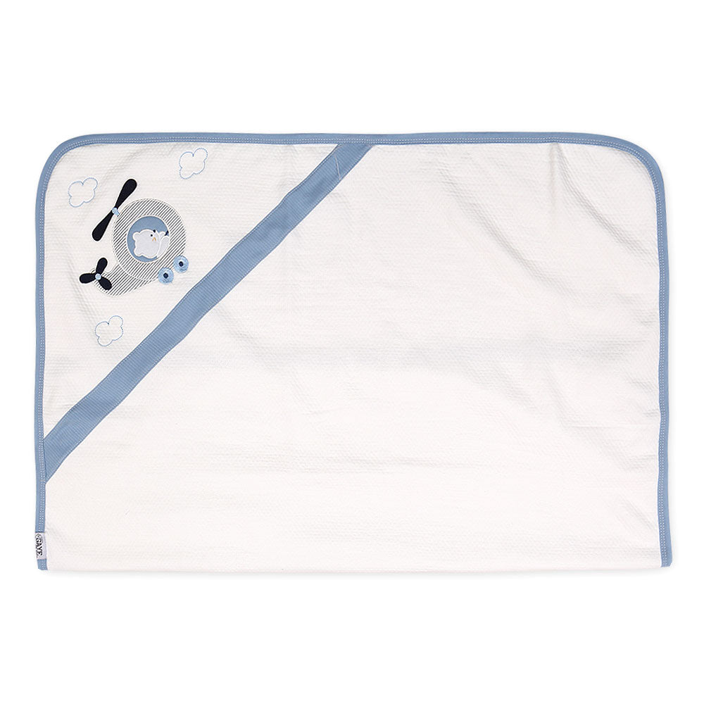 SLEEPING SET BLUE TEDDY & HELICOPTER