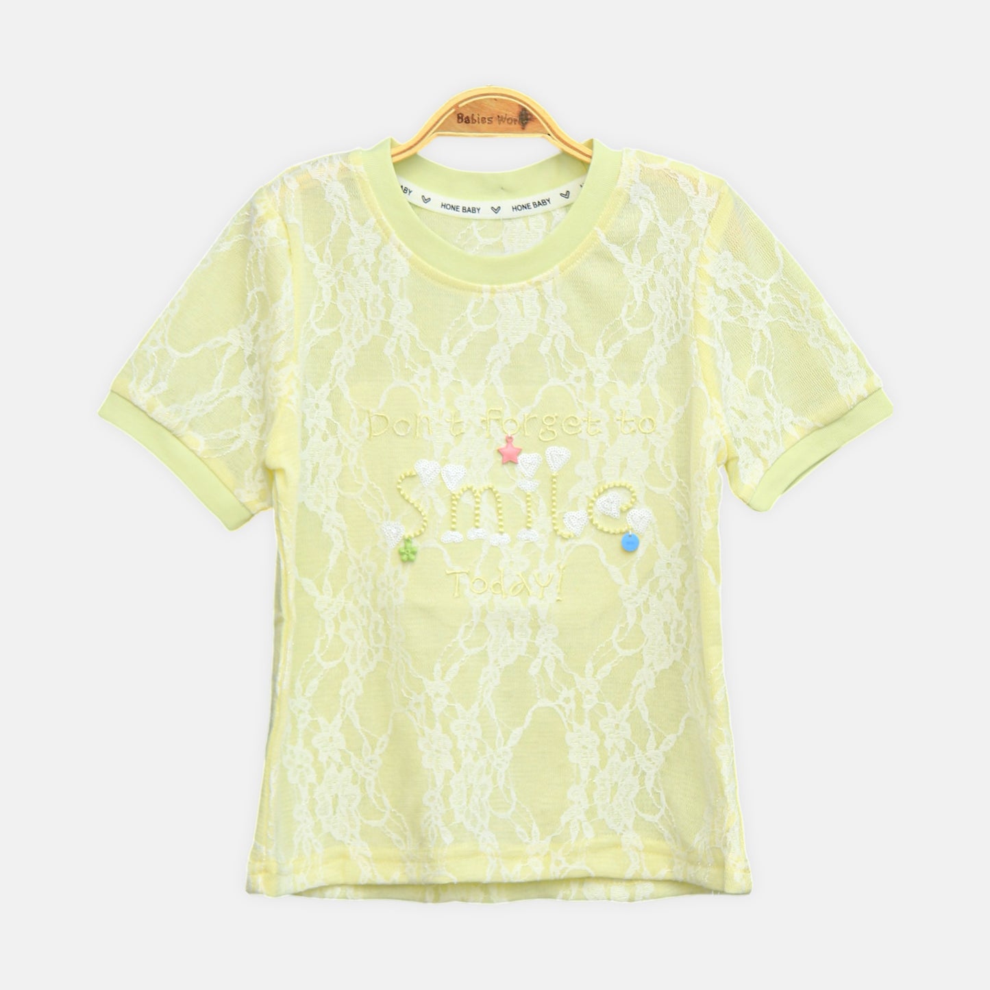 Yellow Lace Smile Top