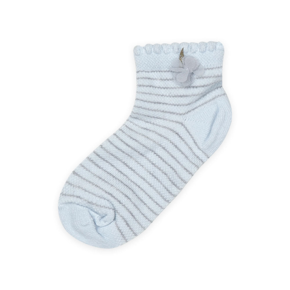 GIRL SOCKS BLUE STRIPED