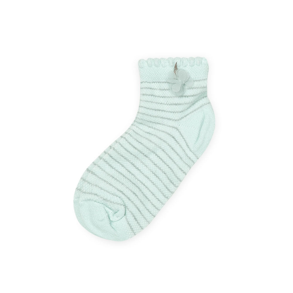 GIRL SOCKS GREEN STRIPED