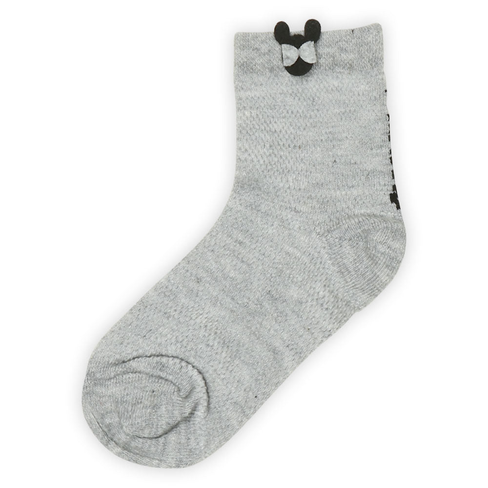 GIRL SOCKS GREY MINNIE