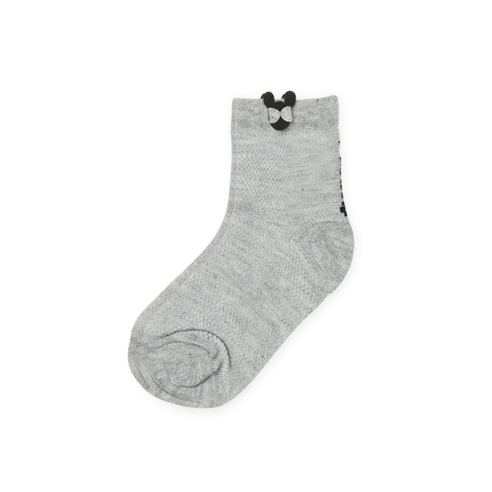 GIRL SOCKS GREY MINNIE