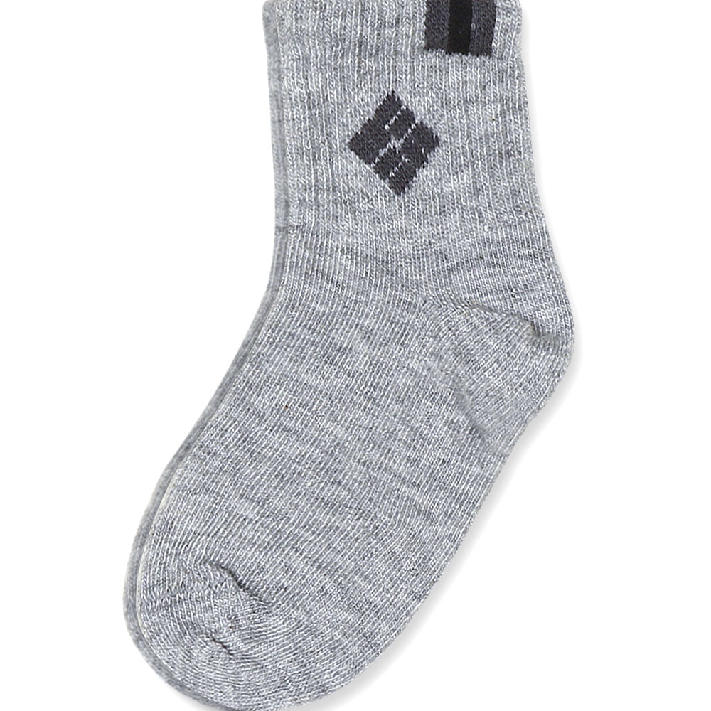 BOY SOCKS GREY DIAMOND