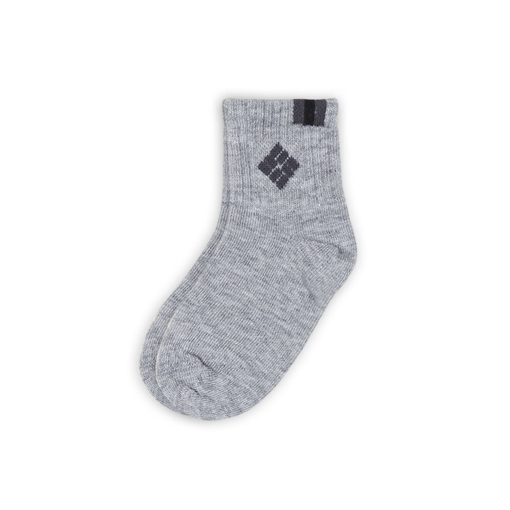 BOY SOCKS GREY DIAMOND