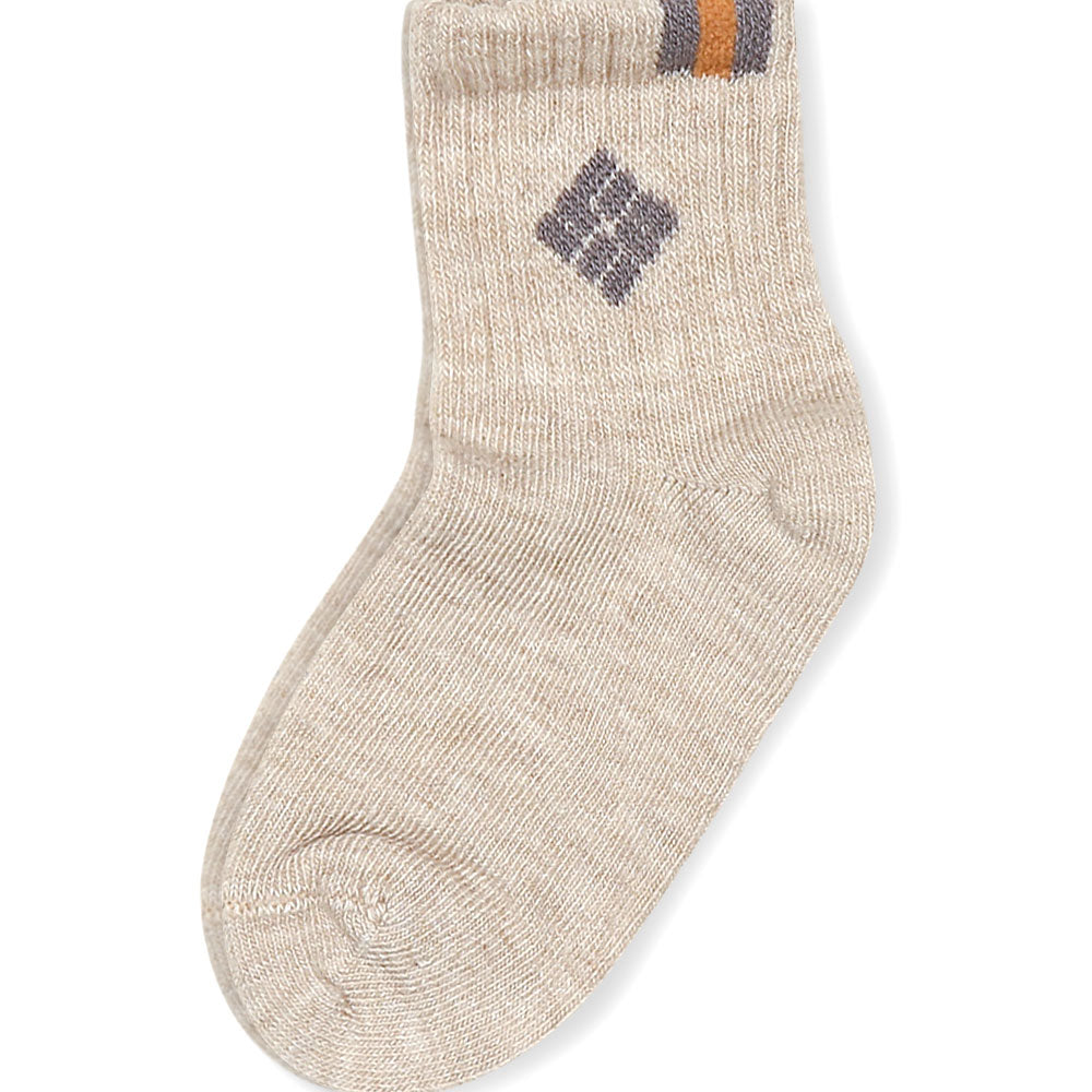 BOY SOCKS BEIGE DIAMOND